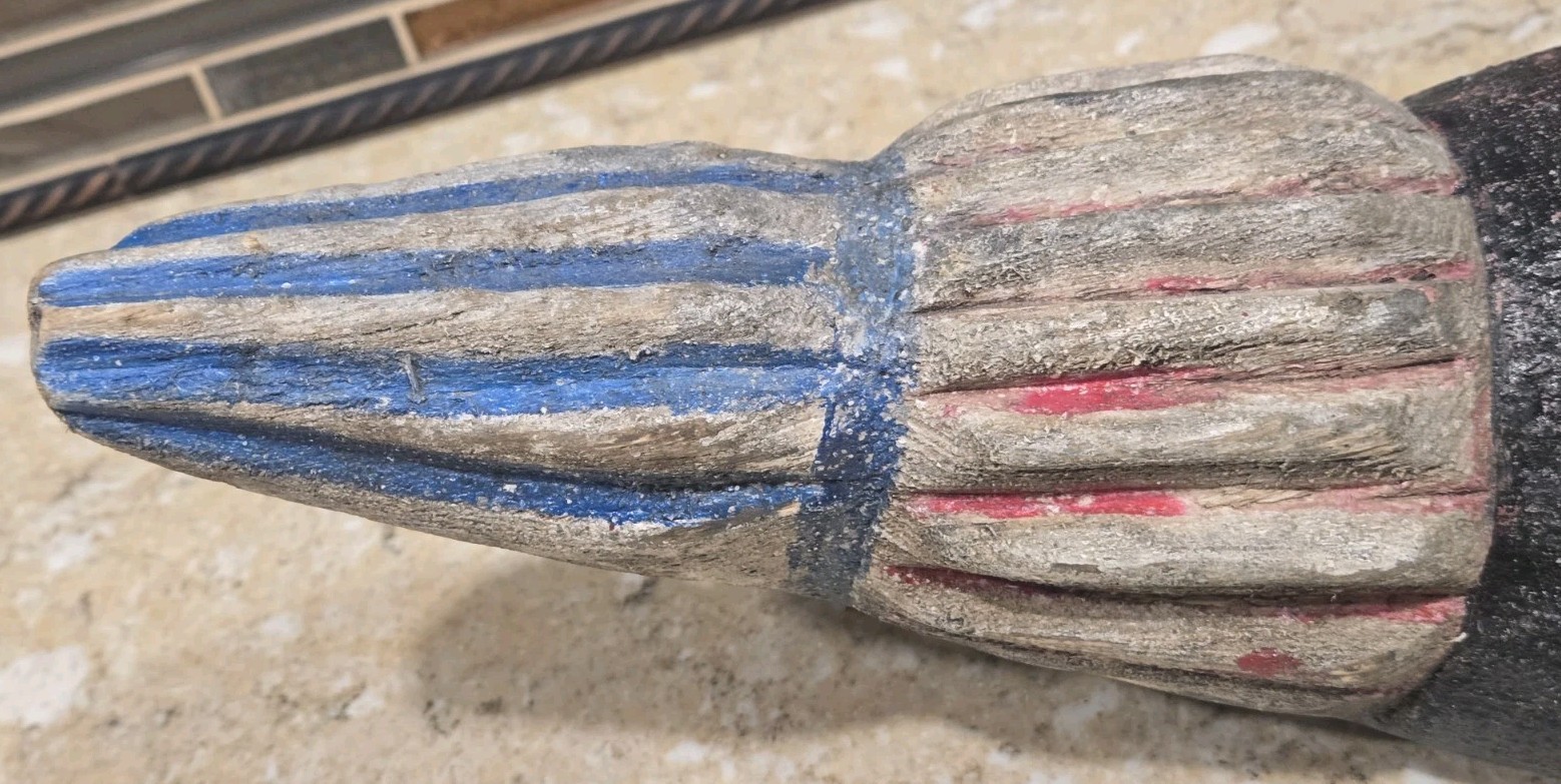 VINTAGE/ANTIQUE AUTHENTIC DANCE MASK HAND CARVED HAND PAINTED WOOD OLD