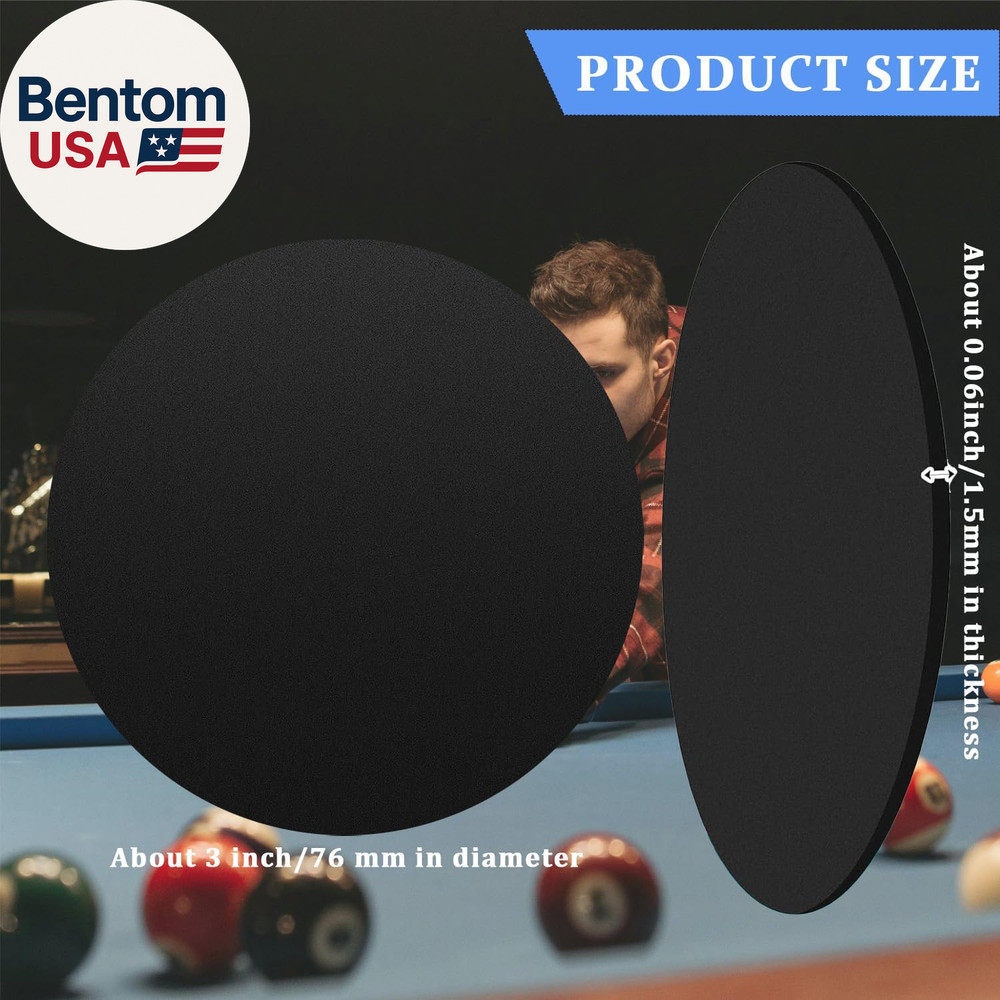 30 Pcs Billiard Pool Table Leg Shims, 3" Diameter Rubber Pool Table Leveling Kit