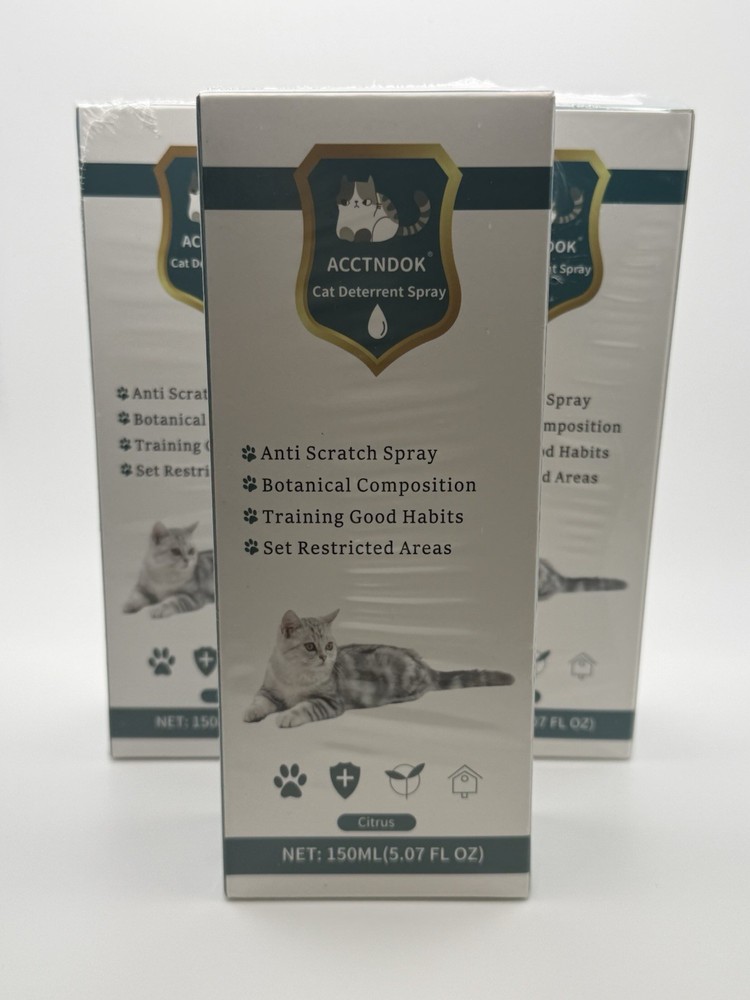 3 Pack ACNTNDOK Cat Deterrent Spray - Anti-Scratch 150ml