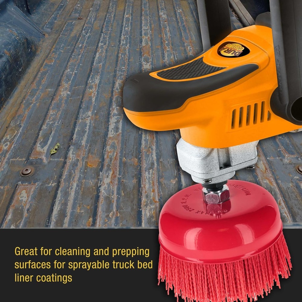 6" Abrasive Nylon Cup Brush with 5/8" 11 Thread for Efficient Material Removal