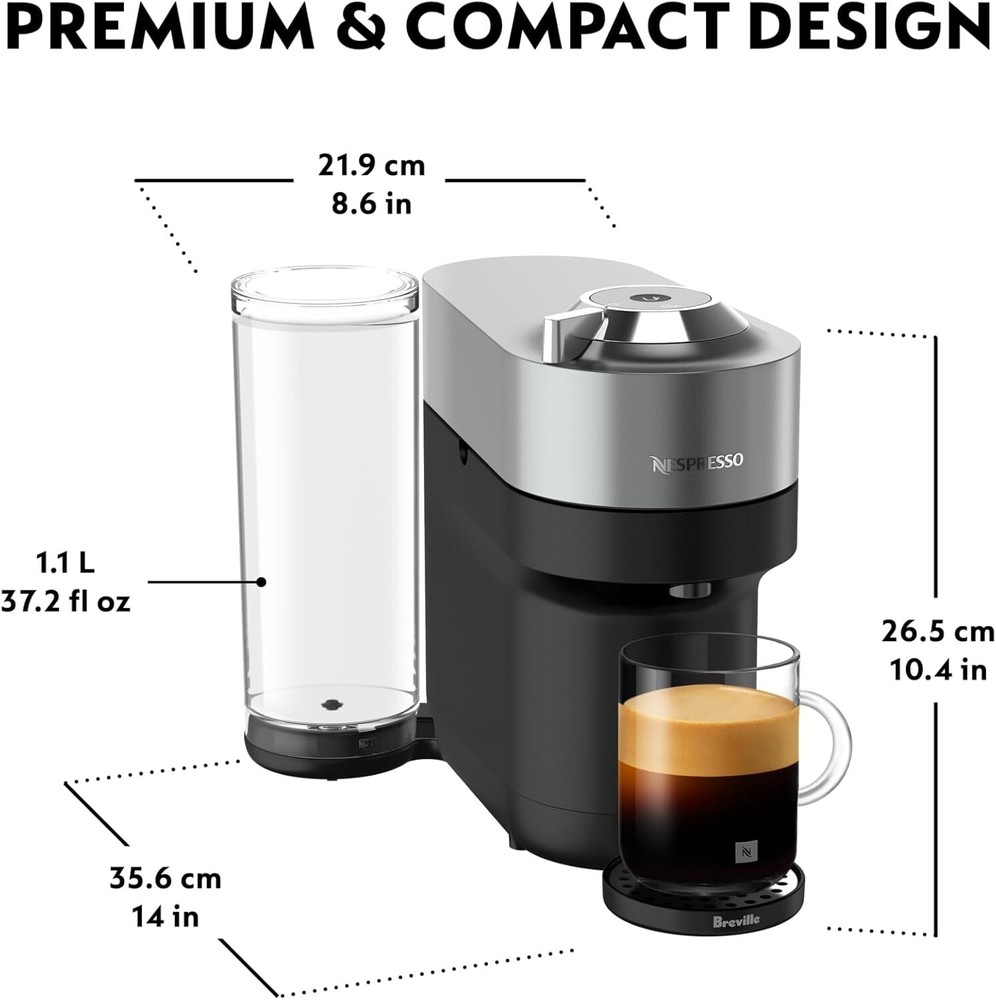 Nespresso Vertuo Pop+ Coffee & Espresso Maker, Titan