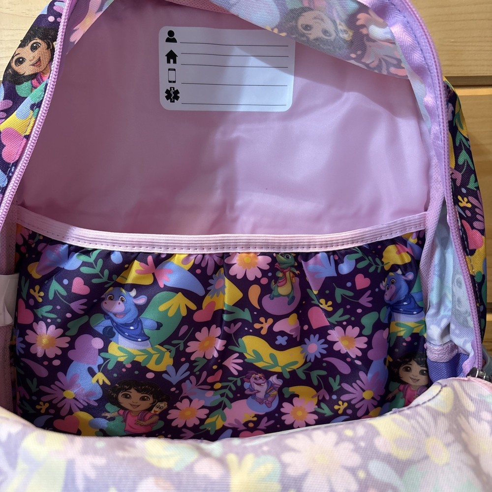 Dora Kids' 16" Backpack Purple Boots Map Explorer