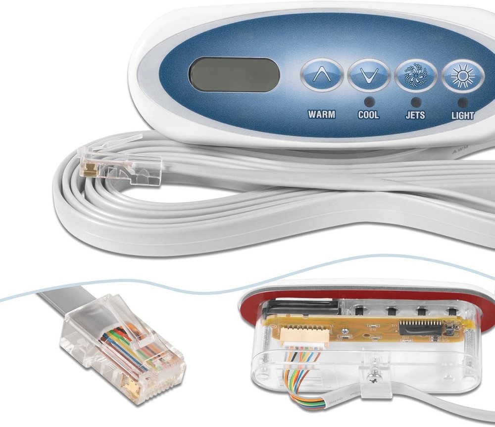 53238 Mini Oval 4-Button Topside Control Panel for Balboa VL200 Heat Jacket