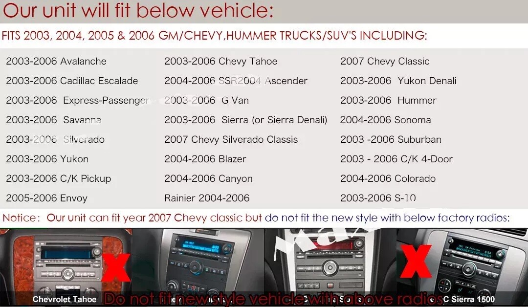 Android 13 CarPlay Car Radio For 2003 2004 2005 2006 GMC Sierra 1500 2500 3500