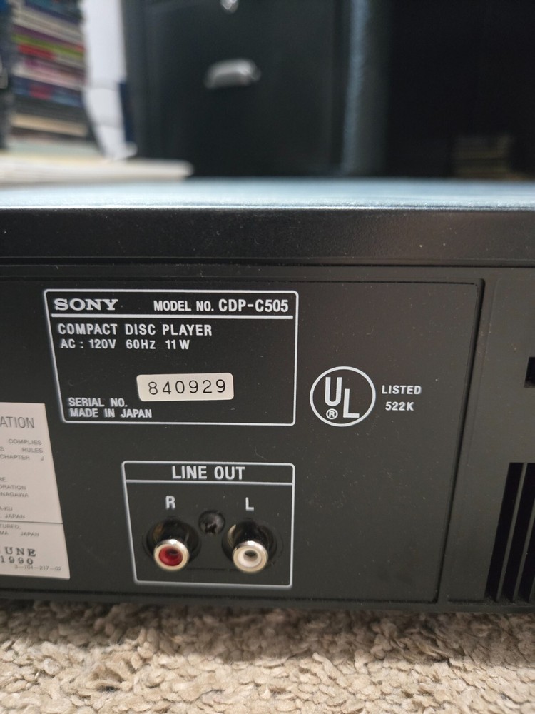 Sony Compact Disc Player CDP-C505