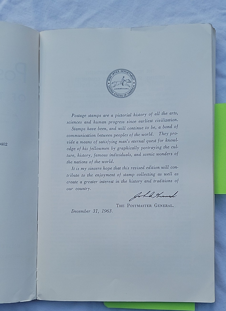 Postage Stamps of the United States 1847-1963 Post Office Dept Postmaster *READ*