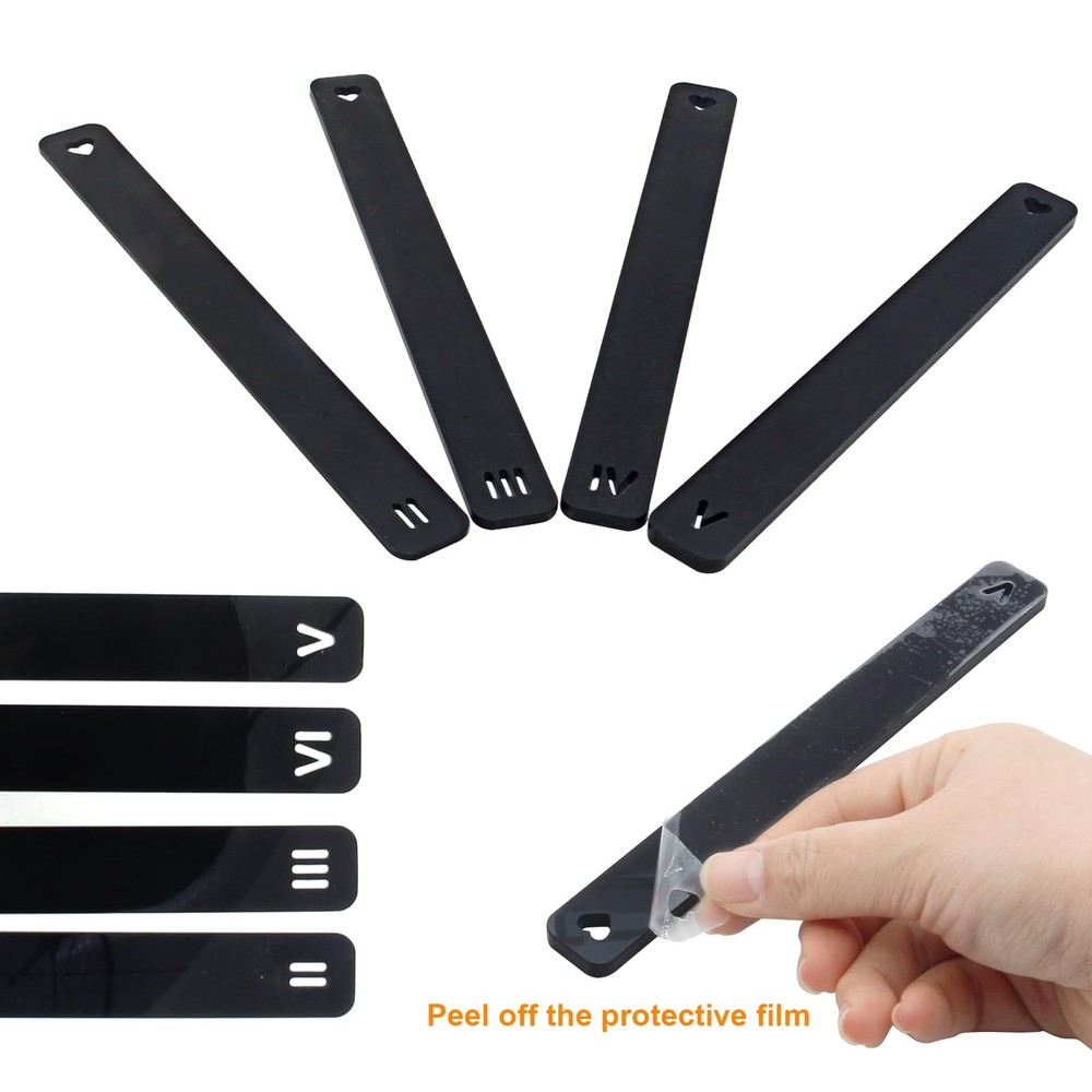 8 Pcs Polymer Clay Depth Guide Set, 4 Size for Adjustable Thickness Black