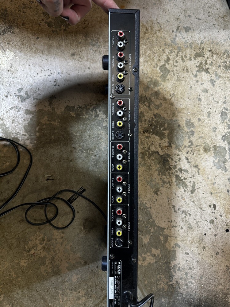 Azden AVS-20 AV Selector With Dubbing Capability & Variable Microphone Input Mix