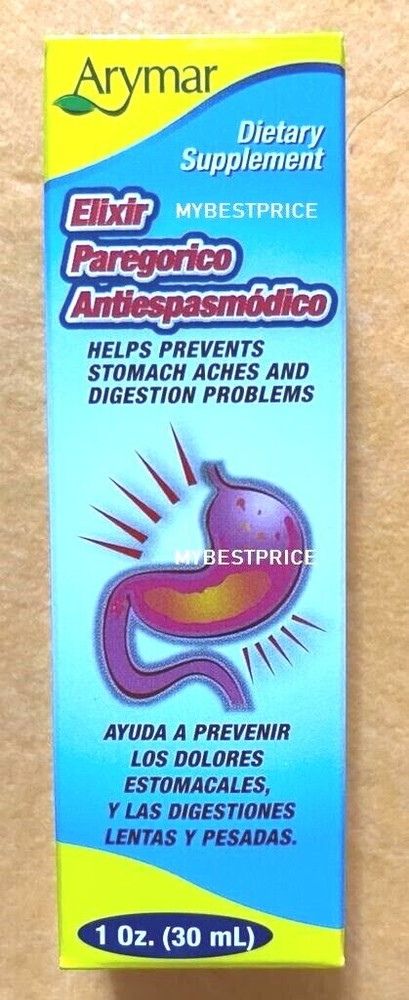 Elixir Paregorico Antiespasmodico Help Stomach Aches and digestion problems
