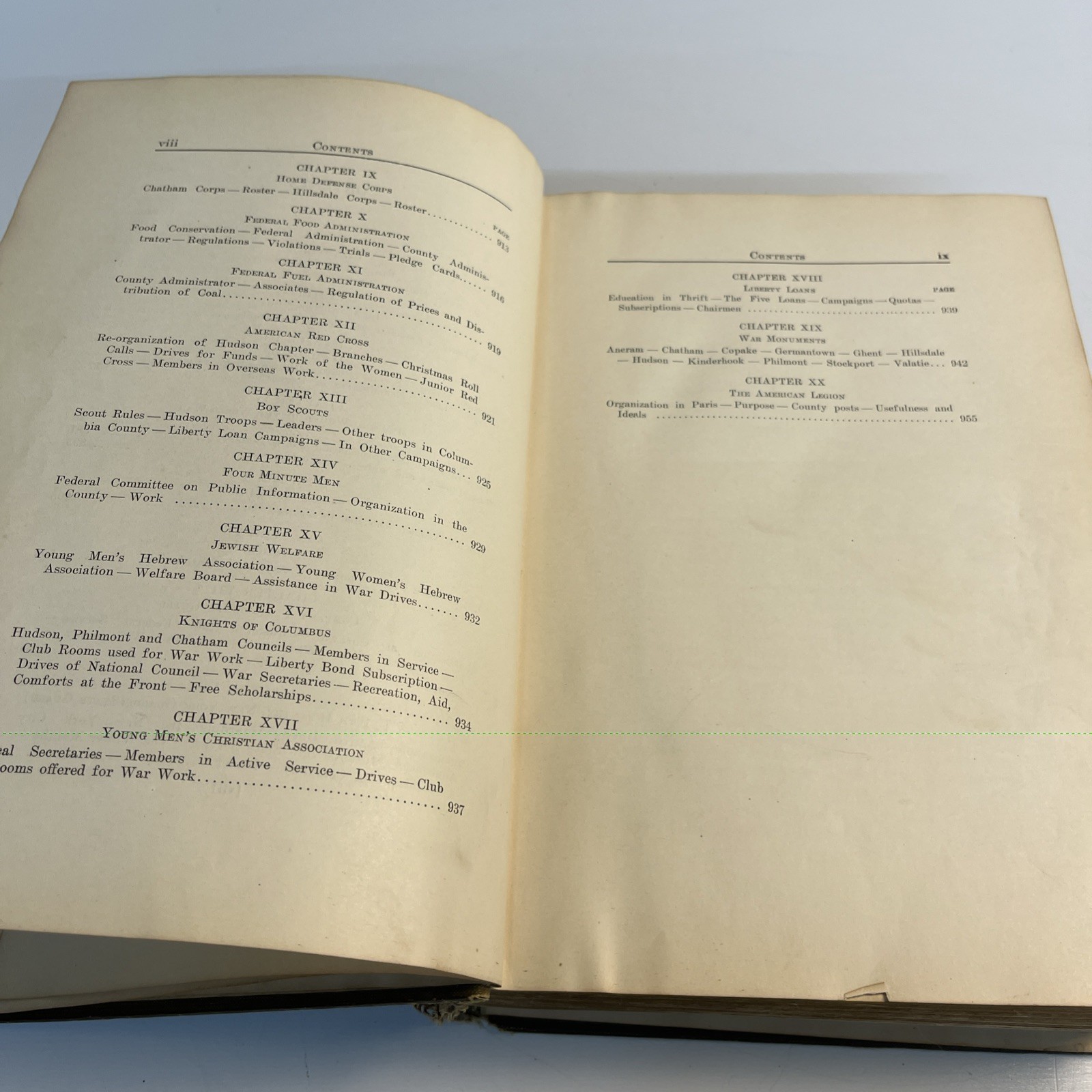 Columbia County in the World War 1924 Home Defense Committee NY WWI History Book