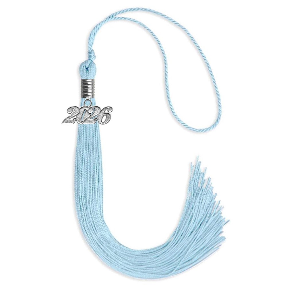 Endea Graduation Light Blue Tassel With Silver Date Drop