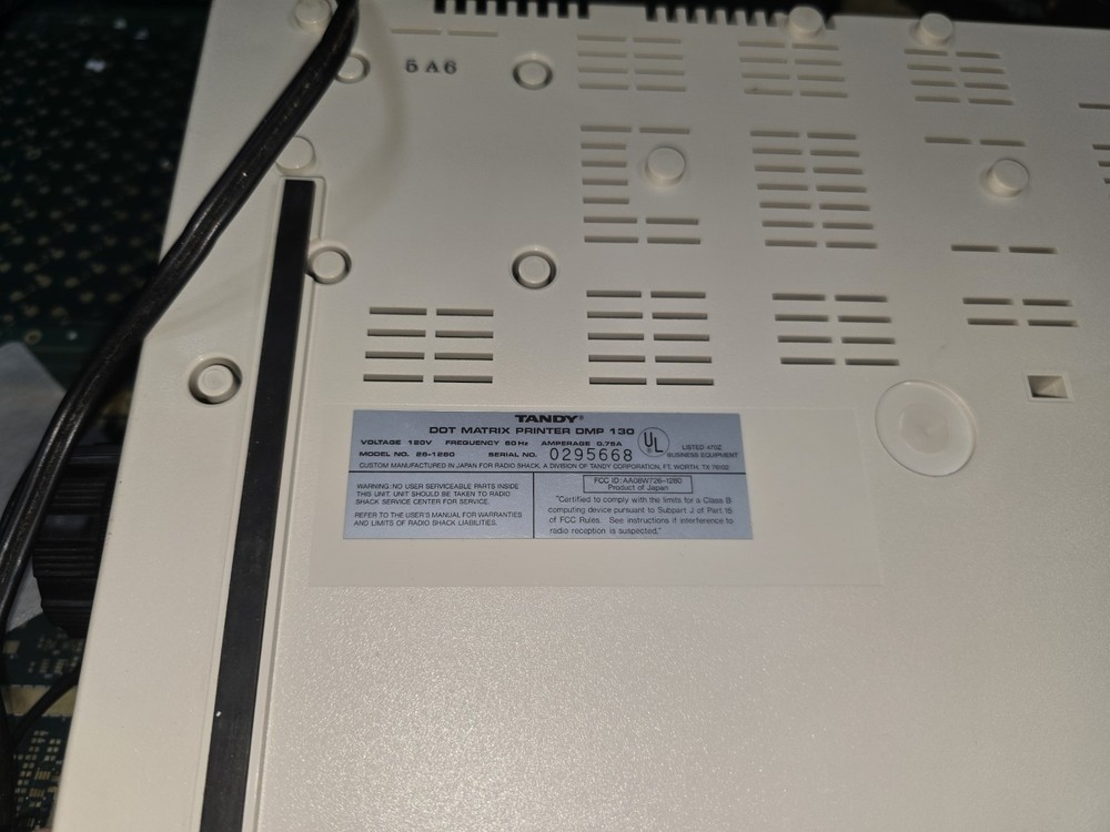 Tandy DMP 130 UNTESTED Dot Matrix EXACT Printer-PARTS-READ ALL