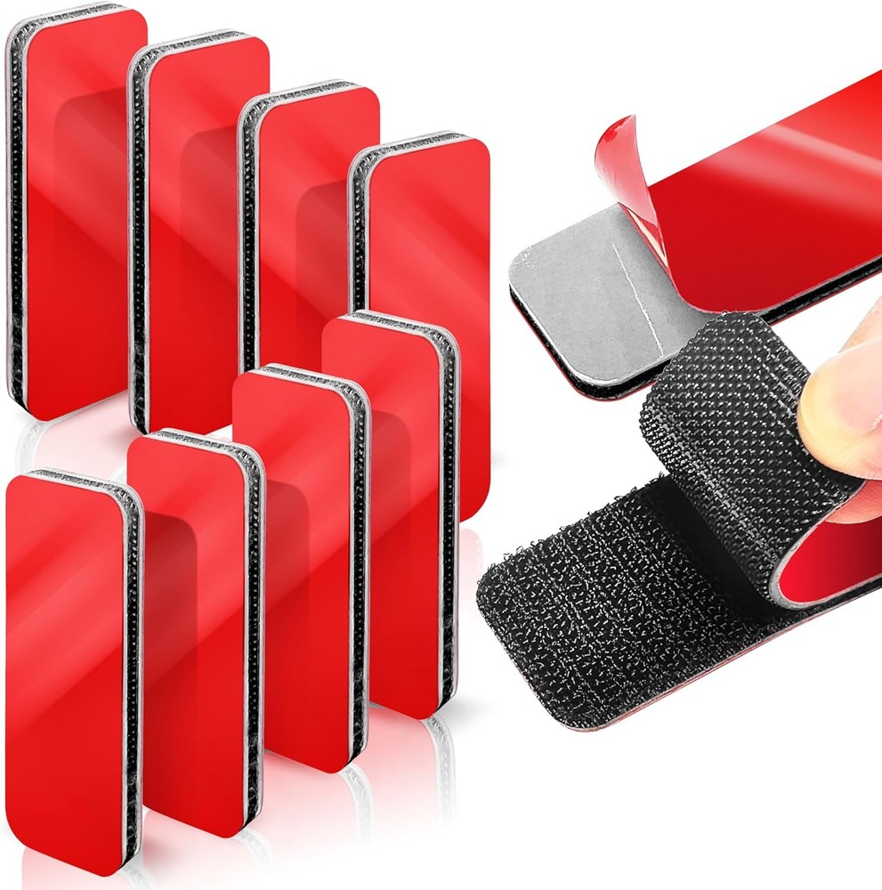 Adhesive Hook and Loop Strips Heavy Duty 8 Sets