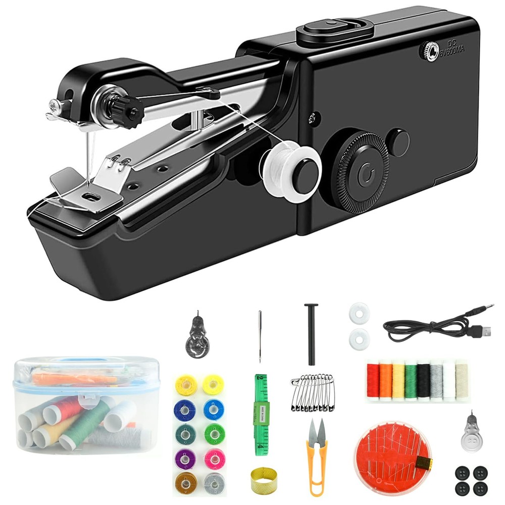 Mini Handheld Sewing Machine for Beginners, Adults Quick Stitching, Electric ...
