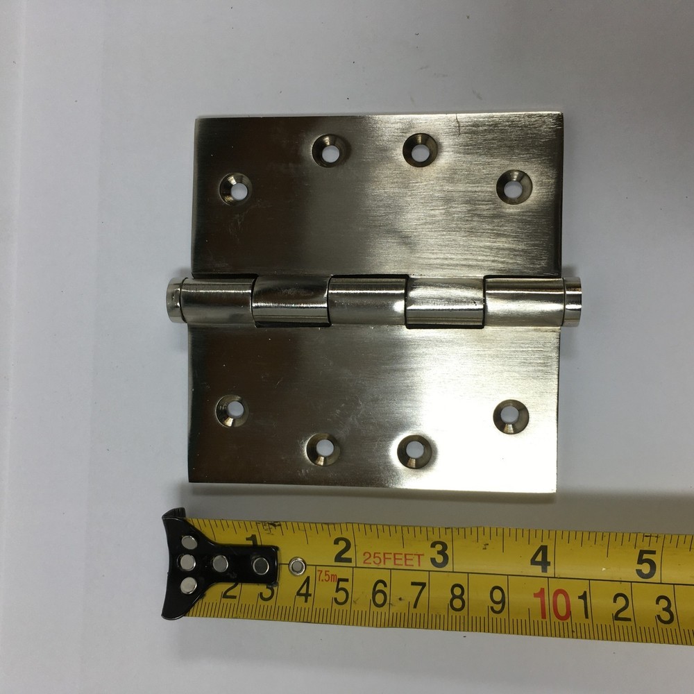 4" Solid Brass Mortise Hinge - Brushed Nickel (2 Pack)