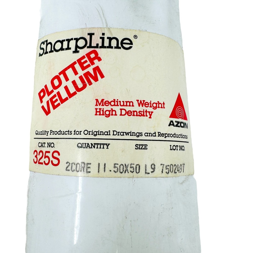 Azon SharpLine 325S Plotter Vellum Medium Weight High Density