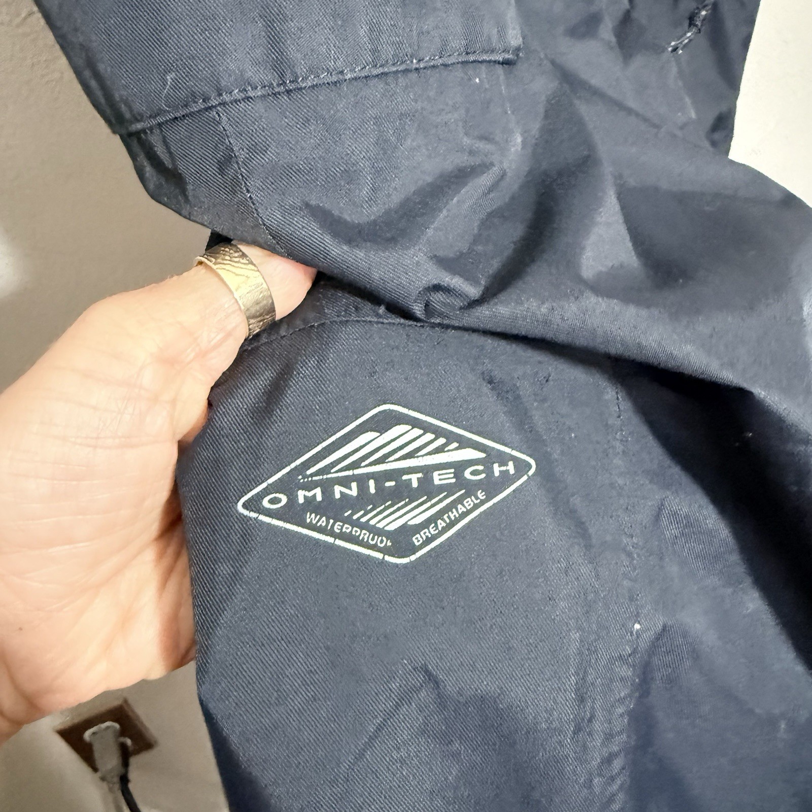 Columbia Omni-Tech Waterproof Breathable Snow Ski Pants Mens Black Cargo Sz M