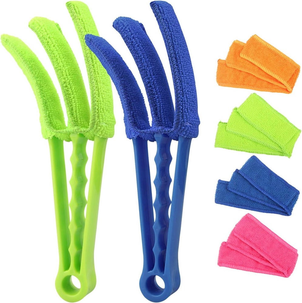 Window Blind Cleaner Duster Brush Kit Brush Microfiber Sleeves - Blind