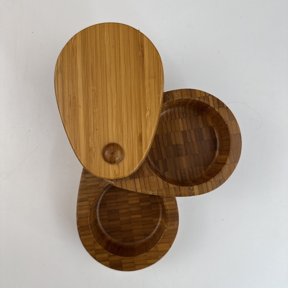 Totally Bamboo Double Salt Box Swivel Lid