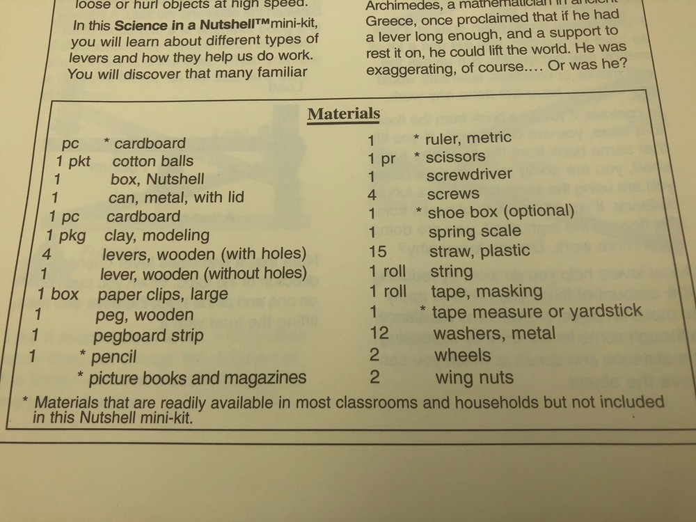 Delta Science In A Nutshell, Clever Levers, Kit 750-2582 ——646——