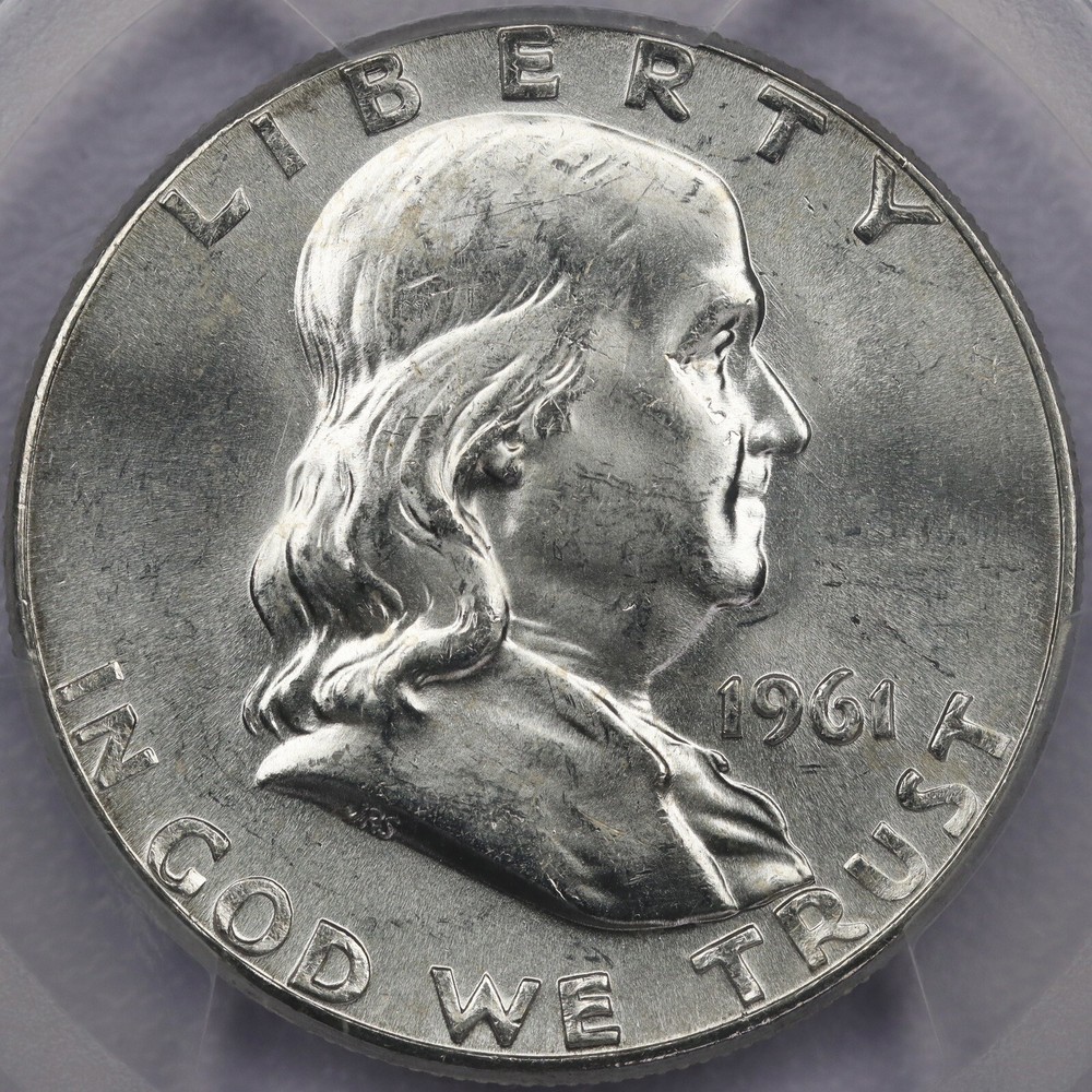 1961 50C Franklin Half Dollar - PCGS MS 65
