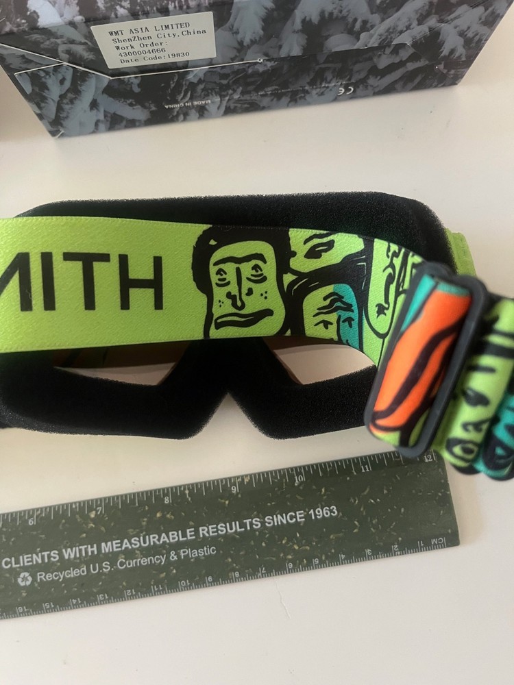 Two Smith Rascal Lime Green Youth Goggles RC36 Flash Faces in Boxes