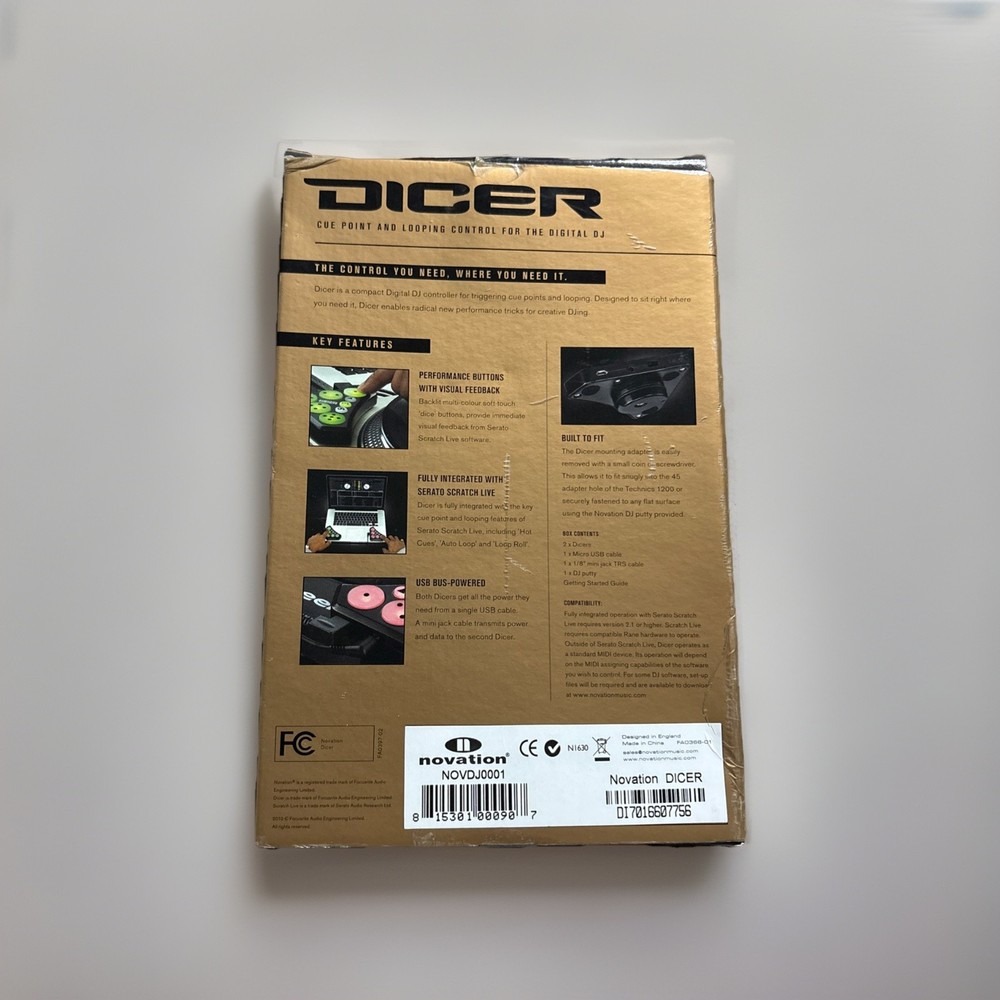 Novation Dicer Cue Point & Looping Control USB Powered DJ Controller w/Box