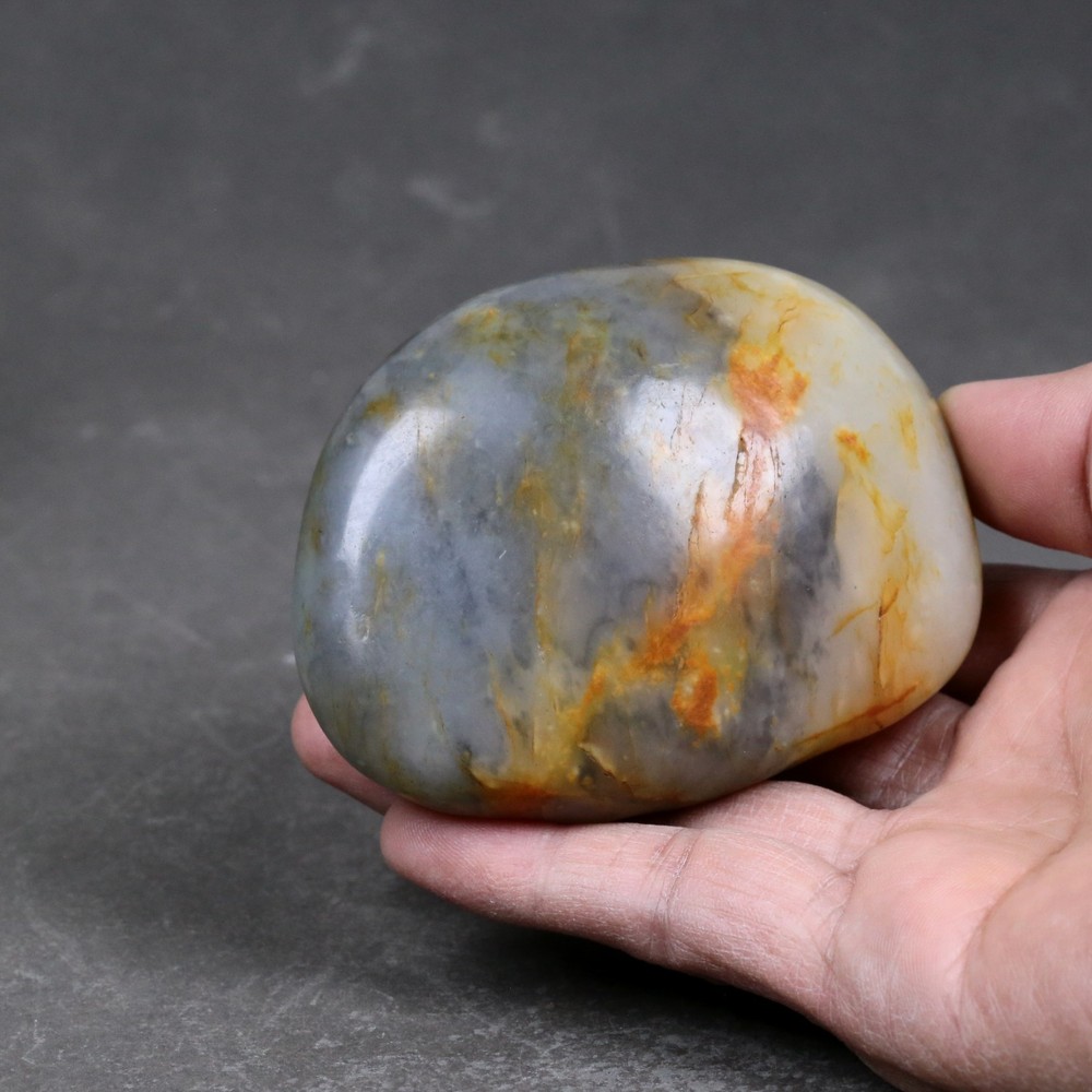 408G Certified 100% Hetian jade(Nephrite) Raw stone 和田玉青花原石