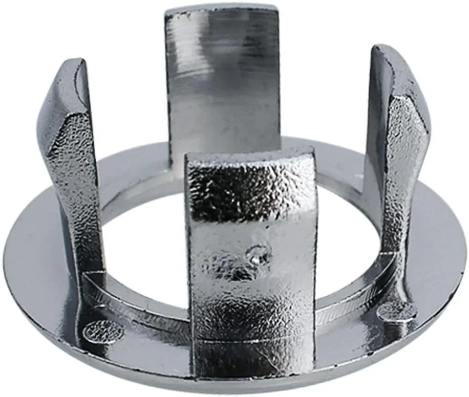 6 Pcs Electroplating Sink Overflow Ring Round Basin Cover Silver