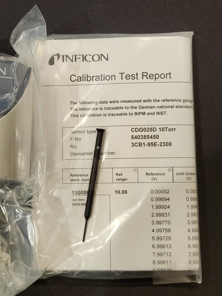 Inficon Sky Capacitance Manometer CDG025D - 10 Torr
