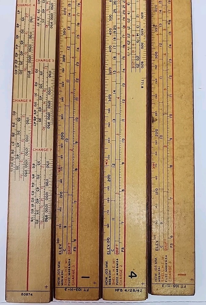 WW2 US Army Graphical Table Slide w Carrying Case U87