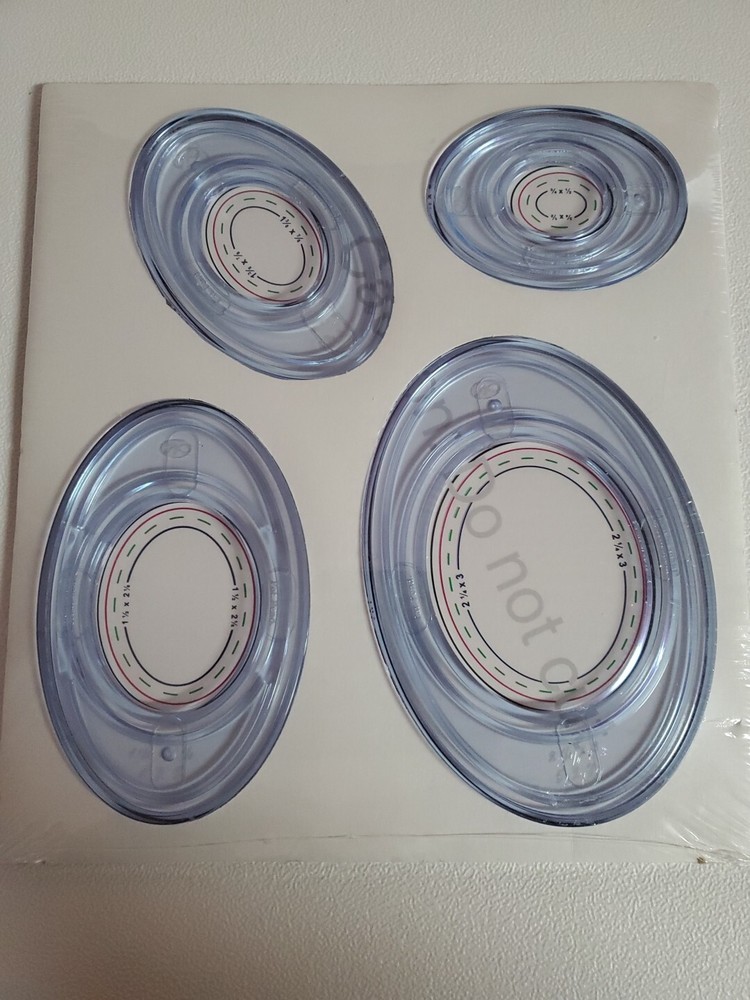 Creative Memories Custom Cutting System 4 Oval Patterns & Sizing Template NIP