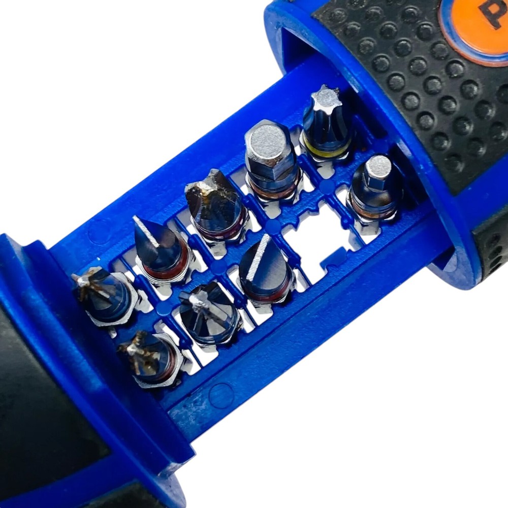Projahn, Detachable, Changeable Bits Screwdriver w/ 10 Bits, Blue Handle