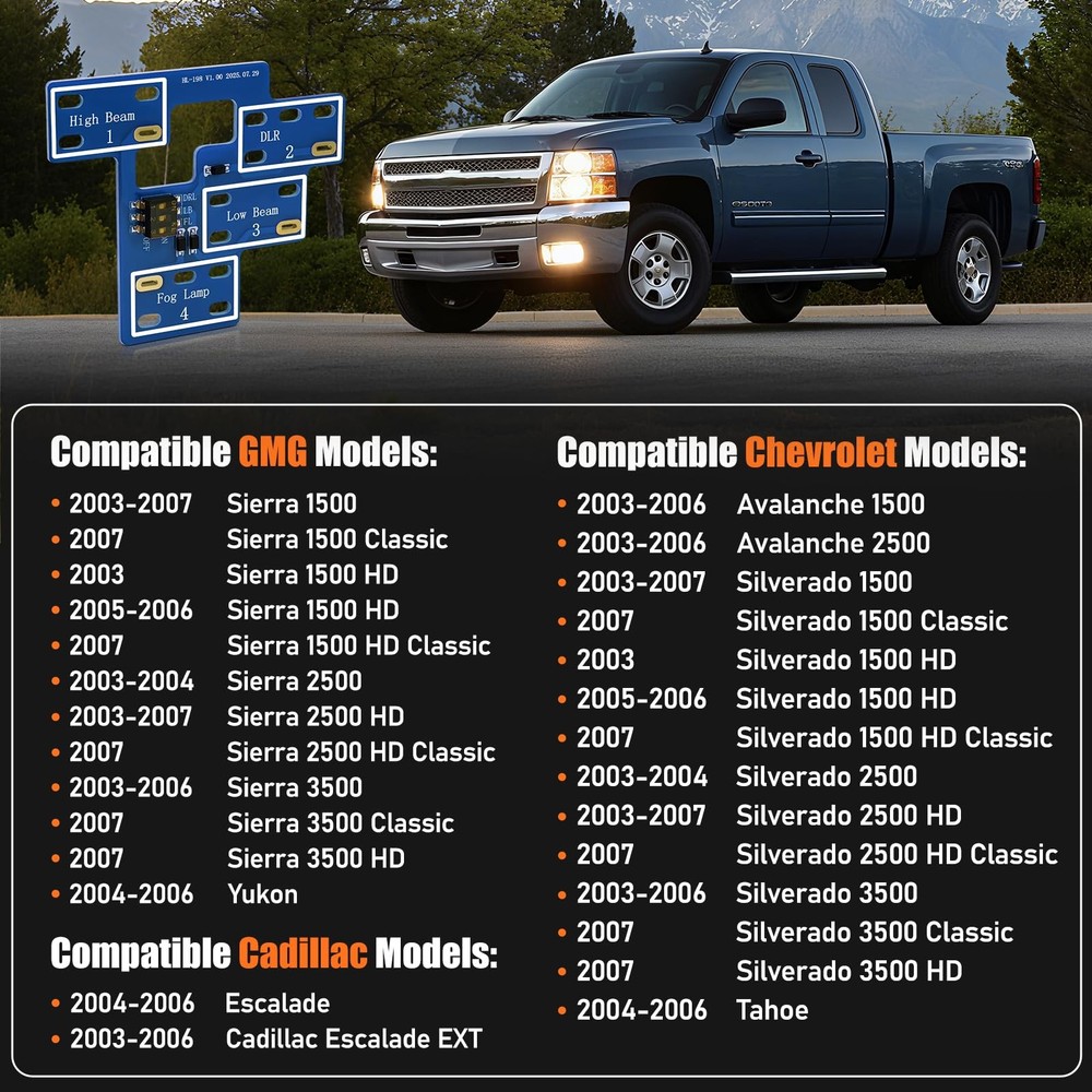 8 high Mod Customizable 6 High with DRL Lights Module 8 mod - BLUE