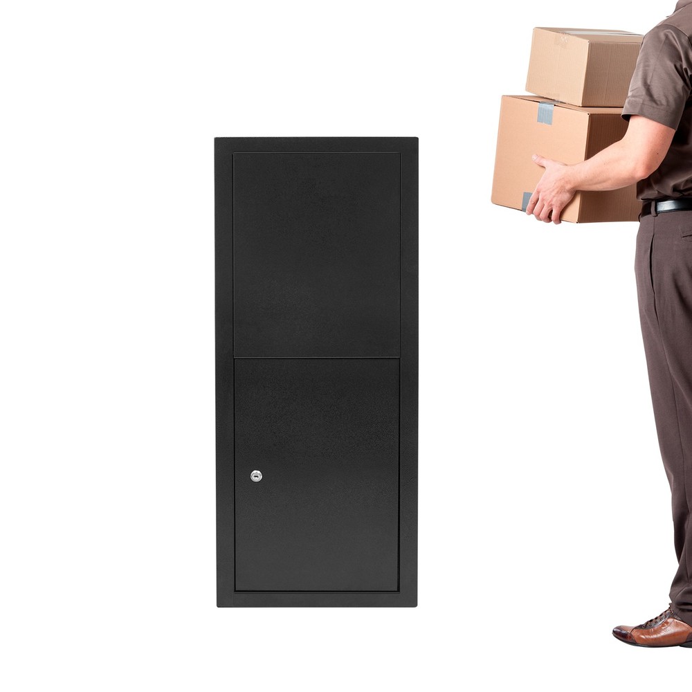 Parcel Drop Box Package Delivery Box Large Mail Box with Key Lock 38*29*90cm