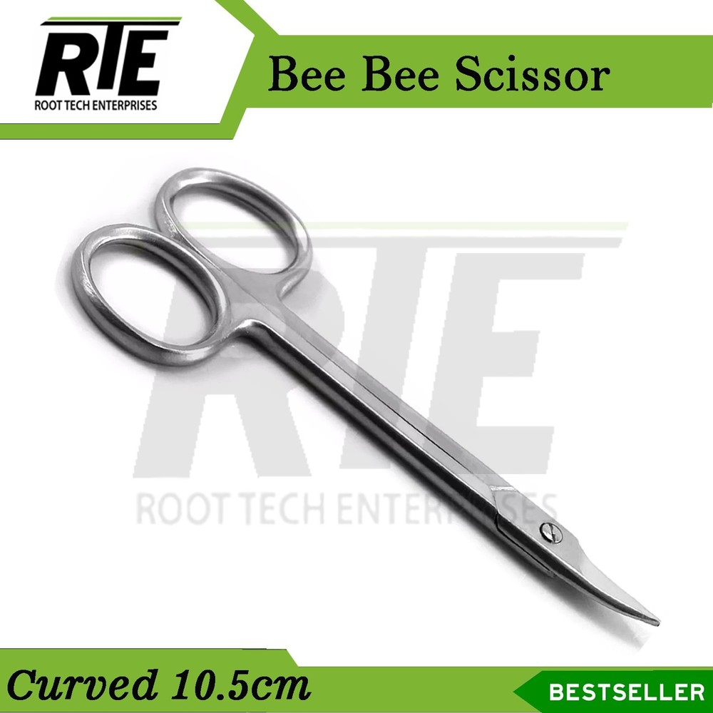 2PC Surgical Universal Wire Cutting Bee Crown Curved Suture Scissors Tool