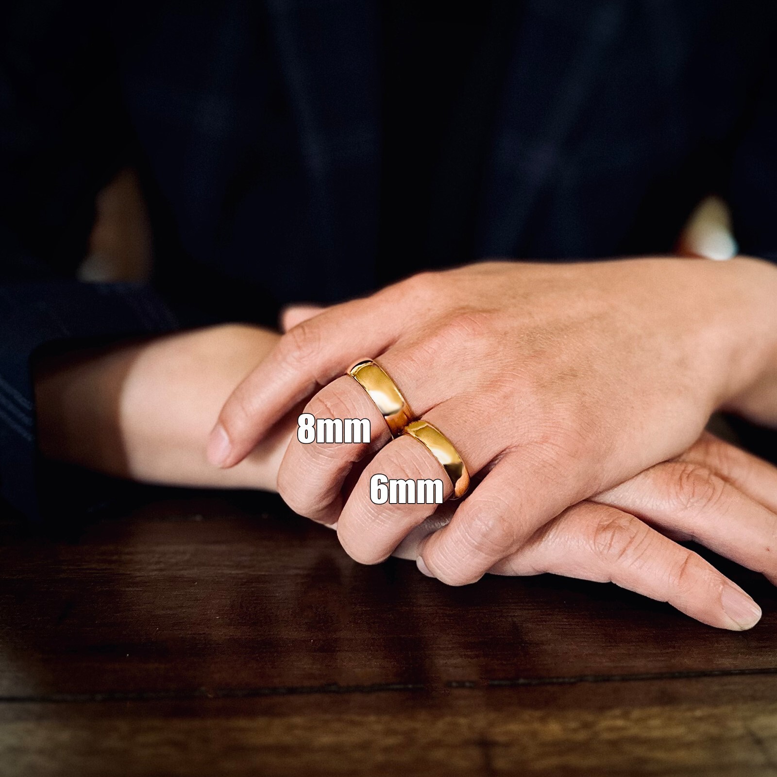 Tungsten Carbide 14K Gold Plated Polished Plain Wedding Band Ring Comfort Fit