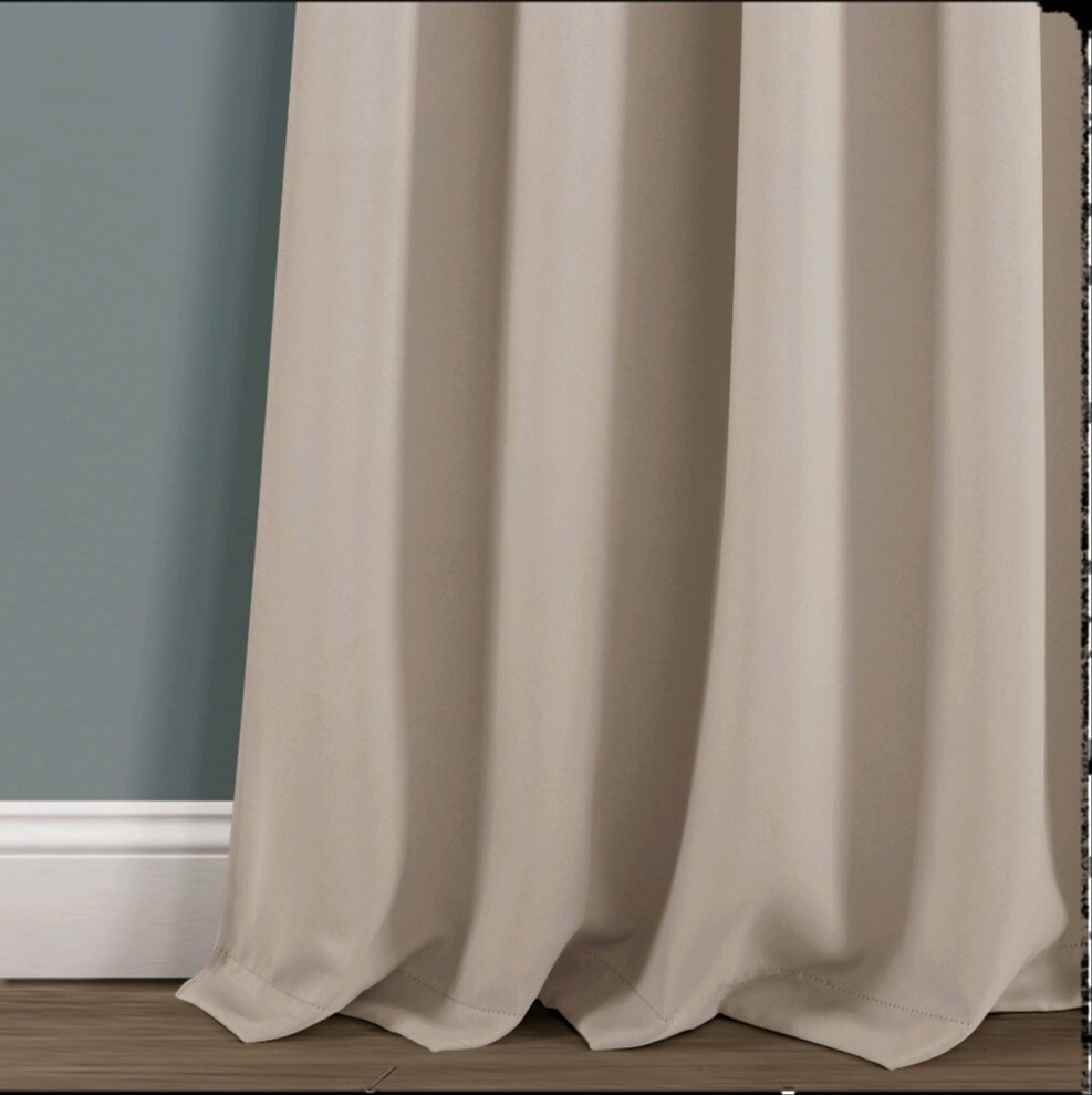 Lush Decor Insulated Knotted Tap Black-out 95"x52" Solid Wheat 100% Polyester...