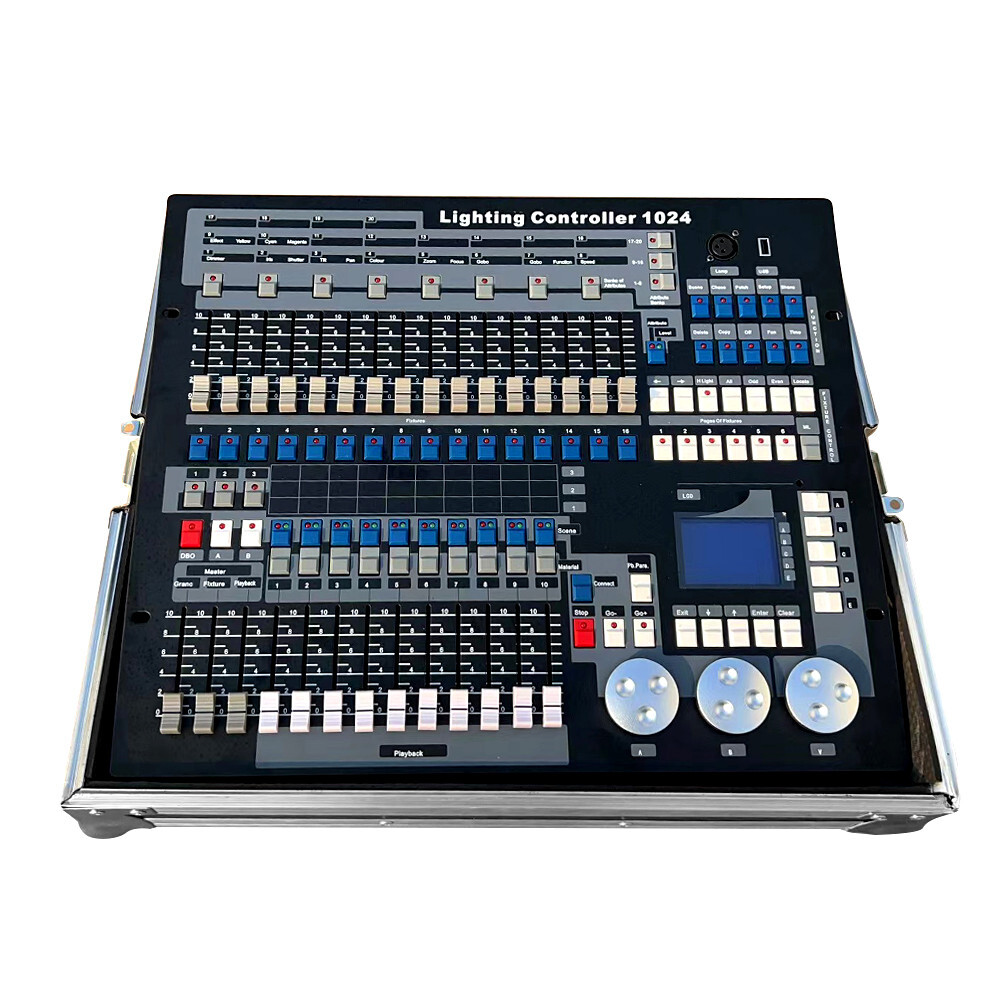 Lighting Console 1024 DMX Controller 1pcs With Flight Case For DJ Pro Light