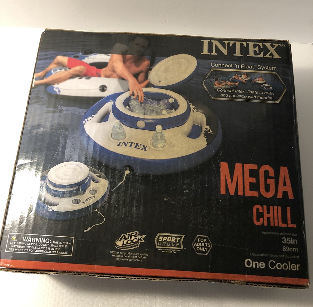 Intex Mega Chill Inflatable Floating Cooler 35" Diameter New