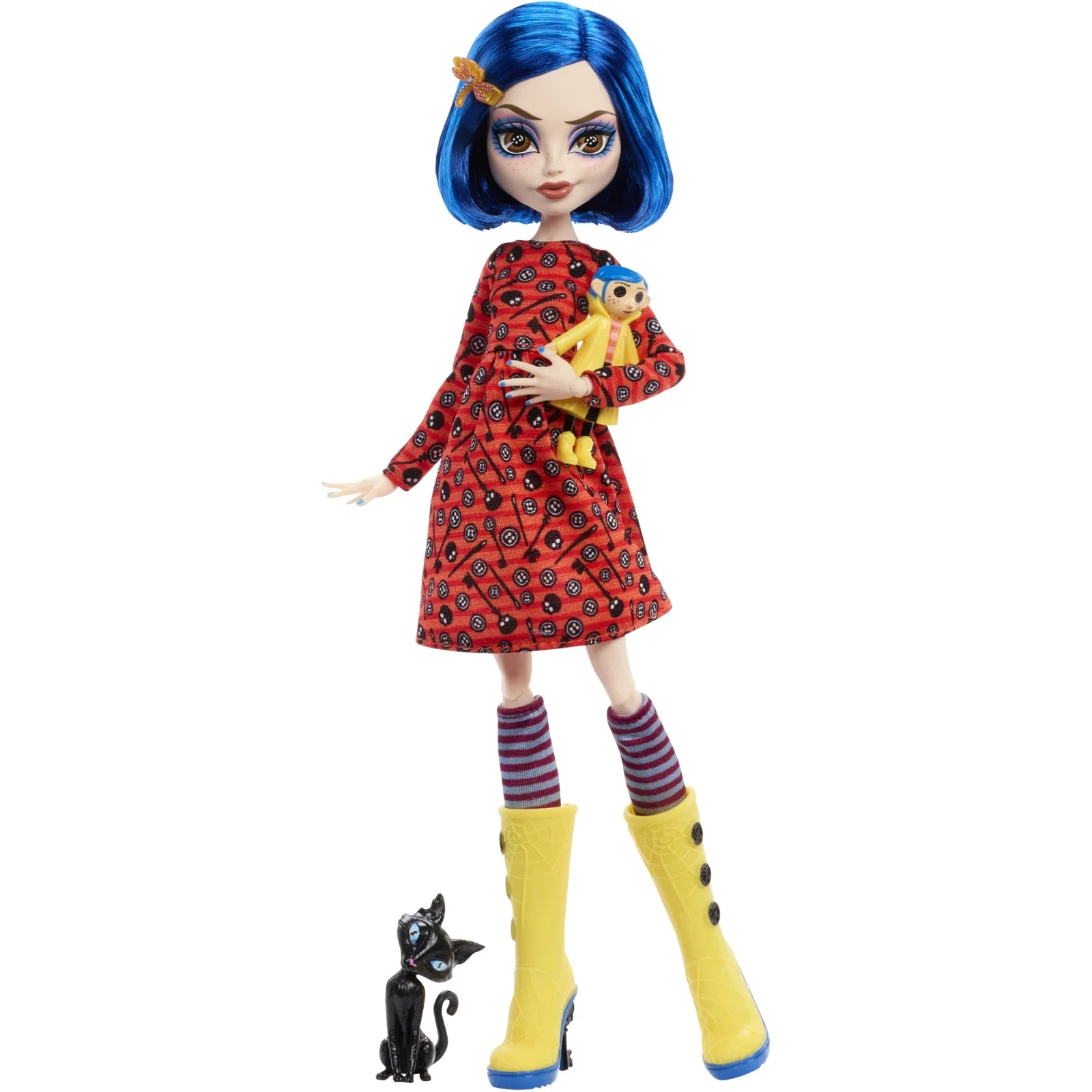 Monster High Skullector Coraline Collectible Doll in Yellow Raincoat IN STOCK