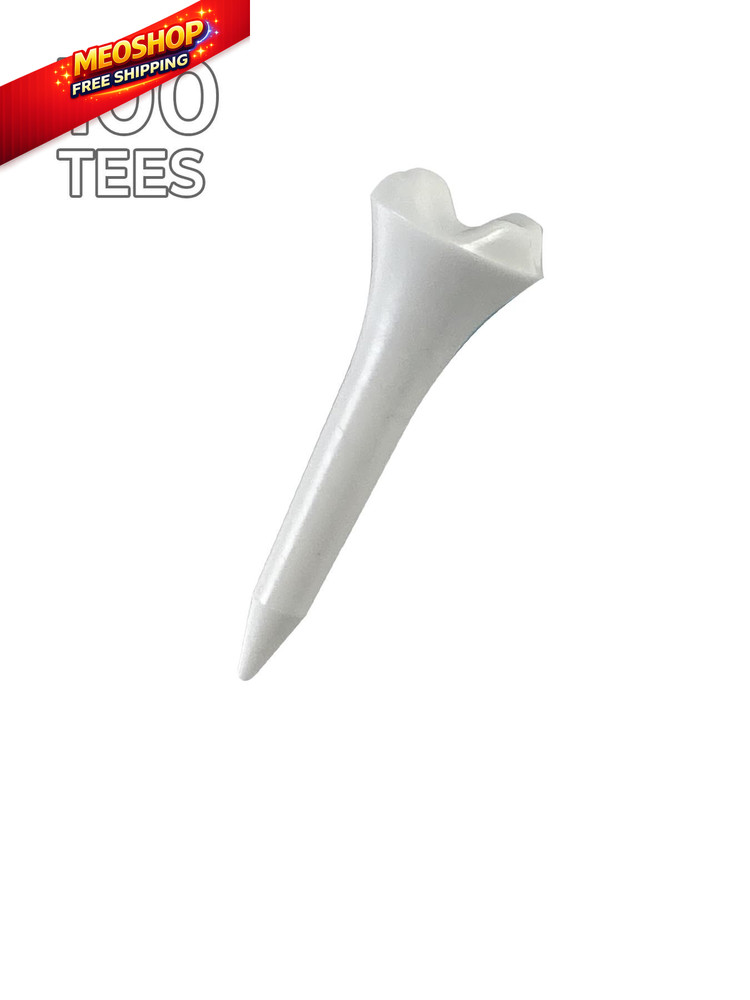 Pride Golf Tee Performance Plastic Tees - 100 Count, 1-1/2 1 1/2", White