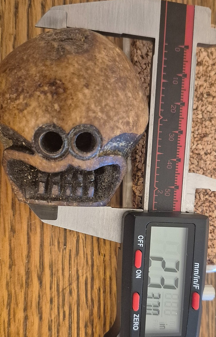 Rare Large Tibetan Kapala Citipati Bead - Relic