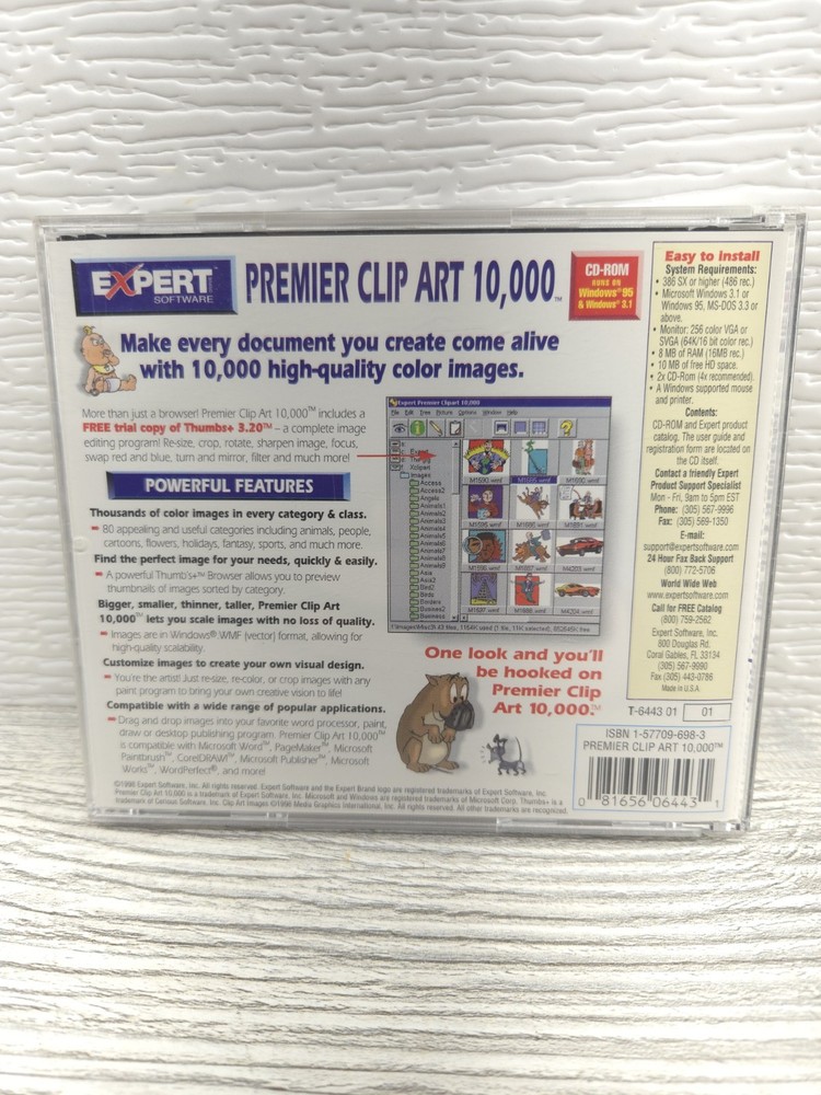 10,000 Premier Clip Art Expert Software CD Rom