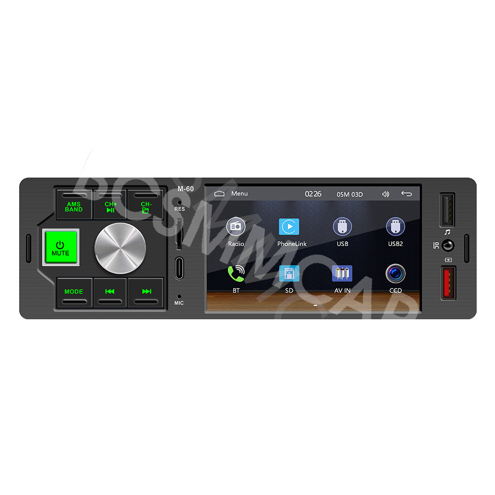 Touch Screen Car Stereo MP5 Player Radio For Apple CarPlay Android Auto BT TF