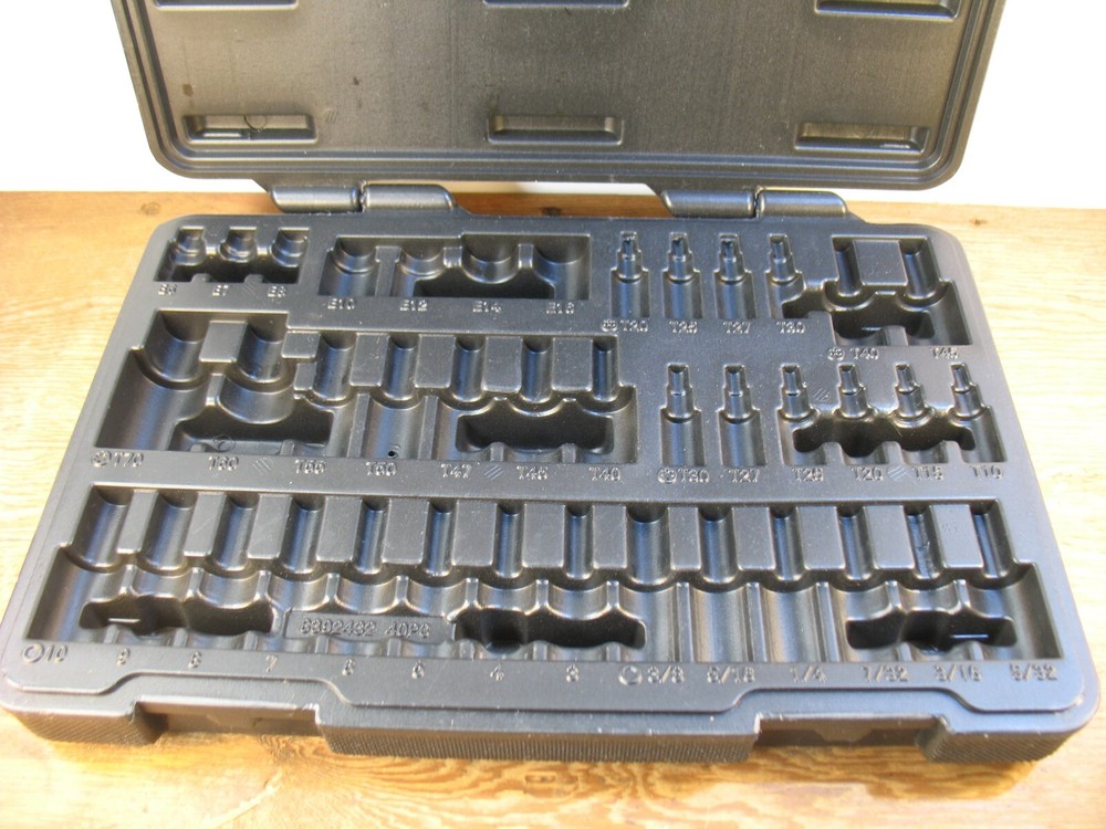 NEW EMPTY Gearwrench 40 pc Hex and Torx Bit Socket Case *EMPTY CASE* 40424A