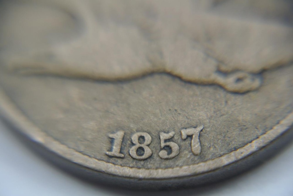 1857 Flying Eagle One Cent, Fine Condition - C1842