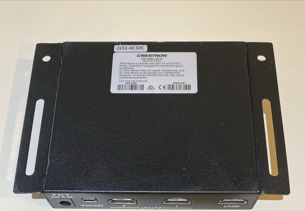 Crestron HD-DA2-4K-E One to Two 4K HDMI Distribution Amplifier