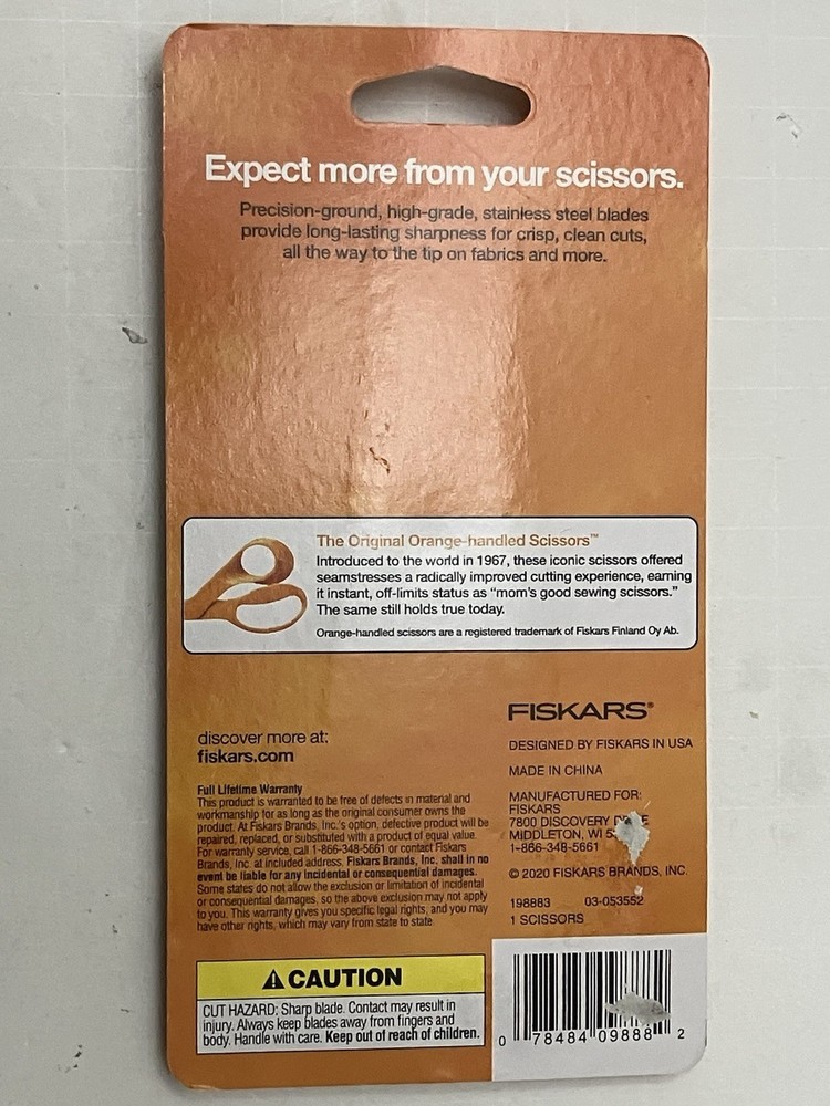 Fiskars SoftGrip Micro-Tip Scissors Limited Edition Color No 5 Sharp Stainless N