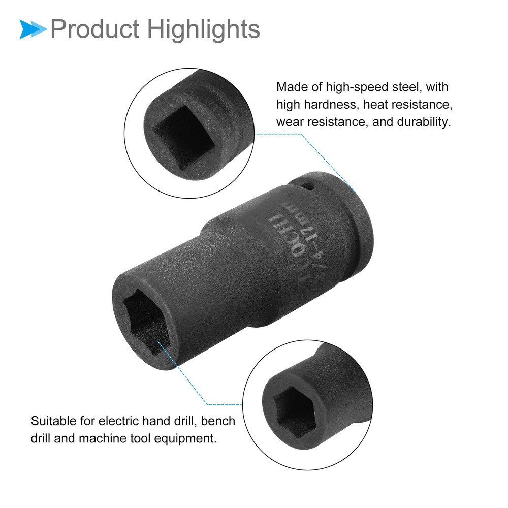 Deep Impact Socket 3/4" Drive 17mm Socket 6 Point for DIY Making